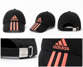 🧢 Cappello Adidas Nero con Logo e 3 Strisce Coral – Ottime condizioni