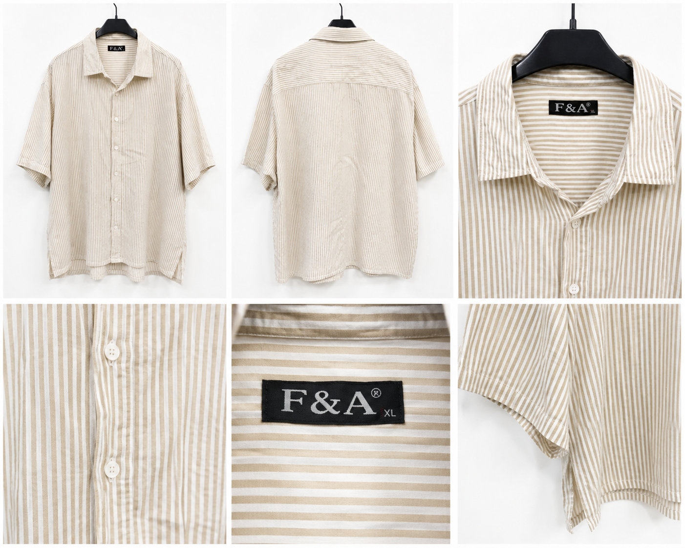 Camicia a righe F&A – Taglia XL – Stile casual/vintage