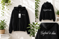 Zara Hoodie Nera “Unfraid to Shine” – Zip Frontale