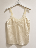 Completo pigiama da notte in raso color crema