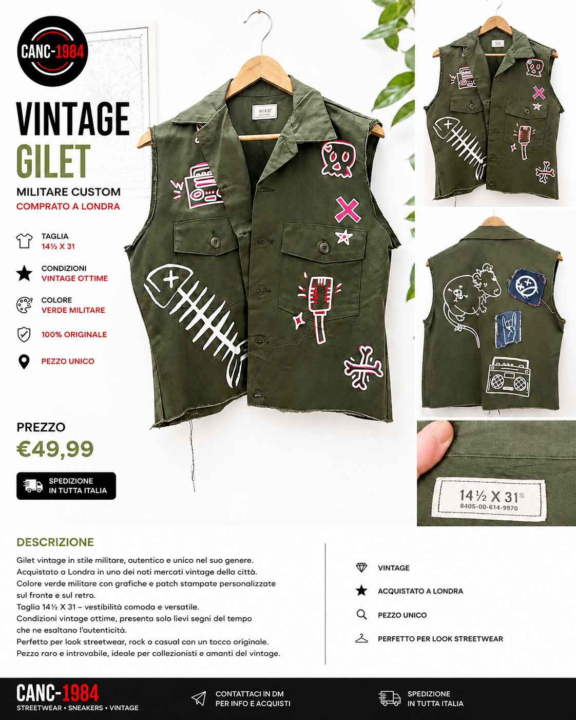 Gilet militare vintage