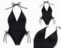 Costume Intero Donna Nero con Lacci Laterali 🖤