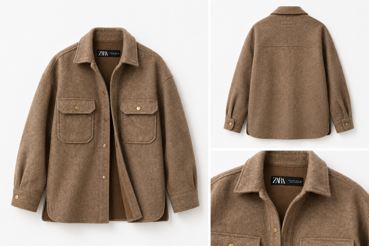 Giacca in Lana Marrone – Overshirt Vintage