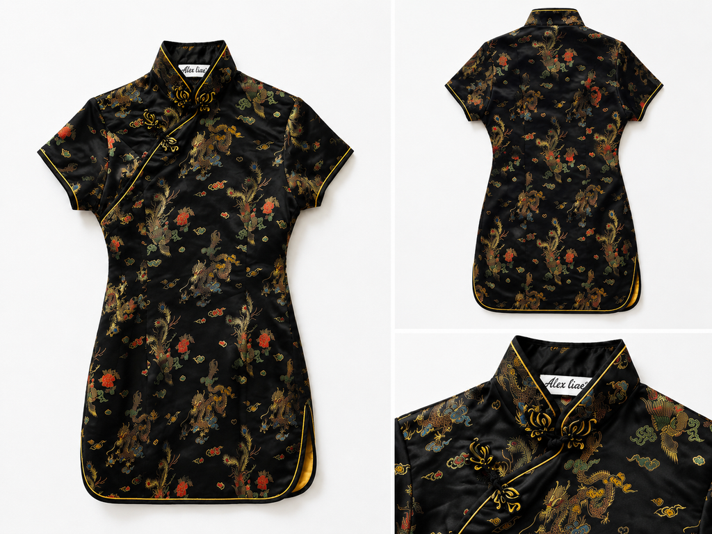 Abito Nero Floreale – Elegante & Vintage