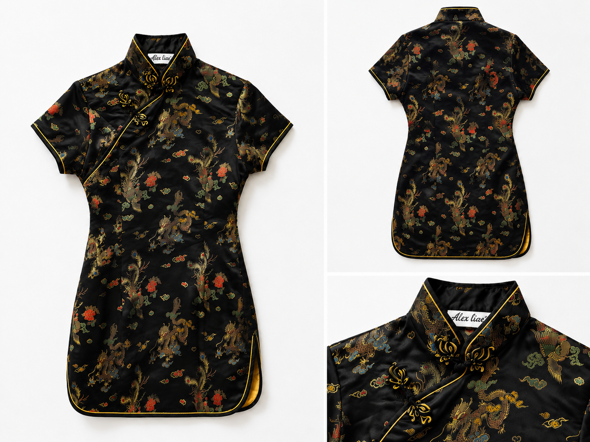 Abito Nero Floreale – Elegante & Vintage