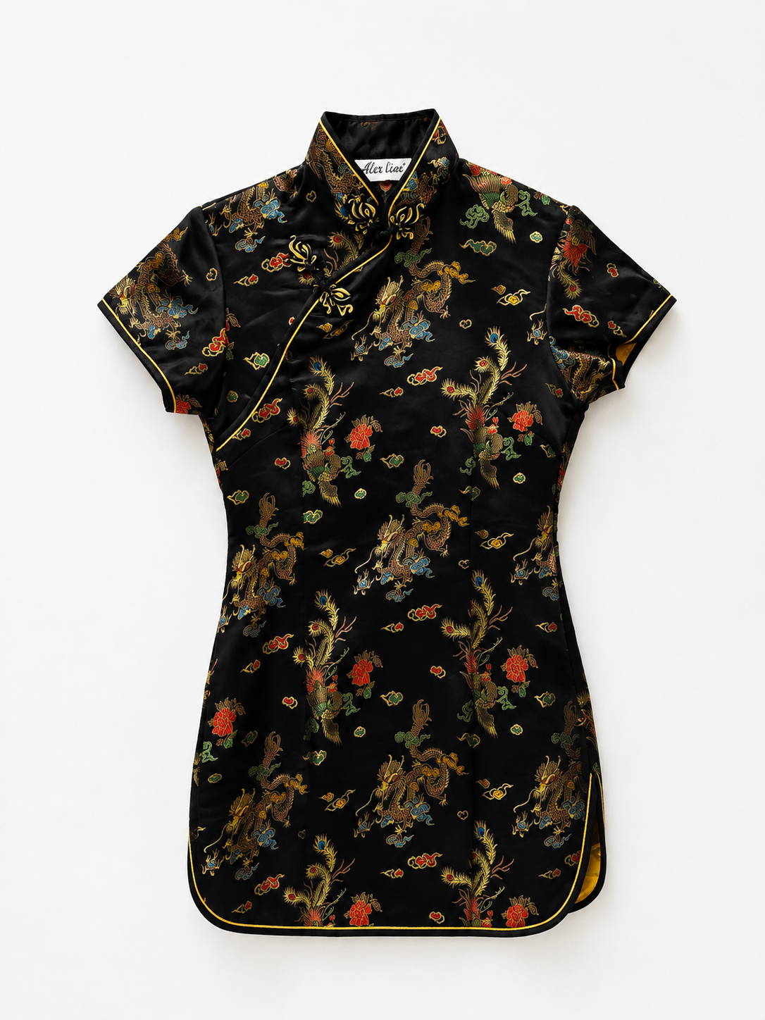 Abito Nero Floreale – Elegante & Vintage