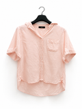 MANGO Camicia Rosa Cipria a Maniche Corte