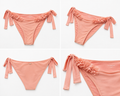 Bikini Donna Rosa Pesca con Dettagli Floreali