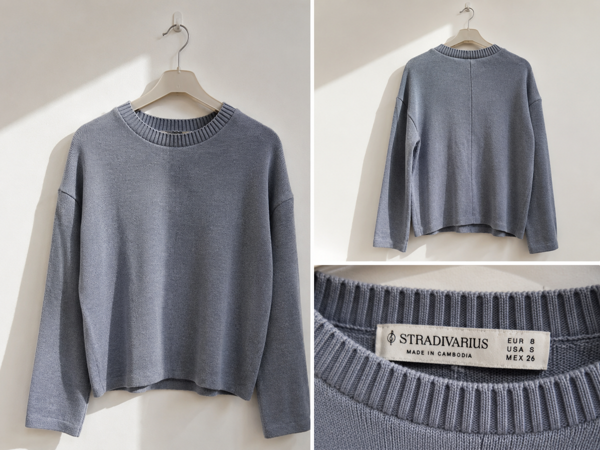 Maglione Stradivarius azzurro chiaro – Taglia S