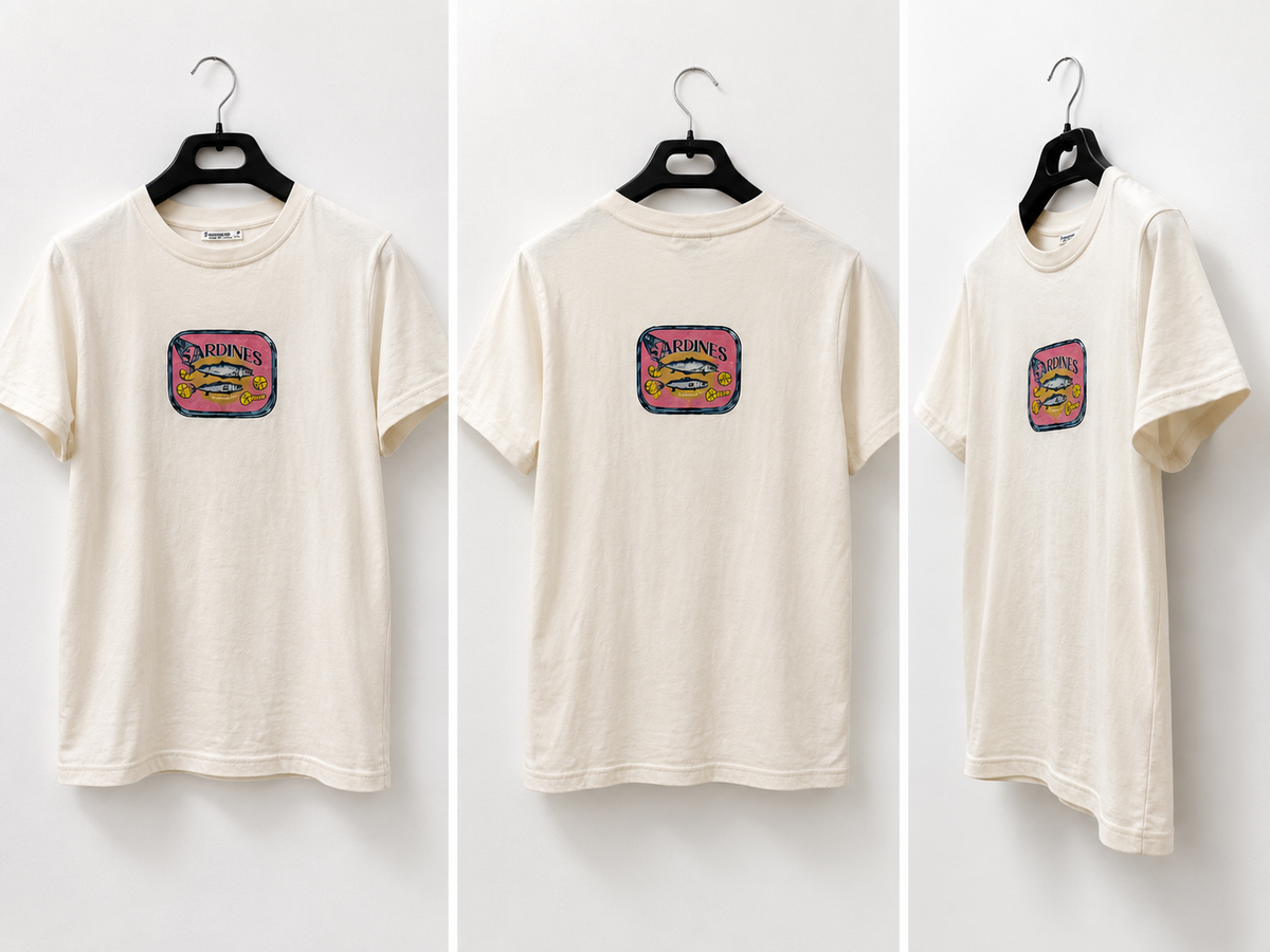 T-shirt Stradivarius Sardines panna – Taglia XS
