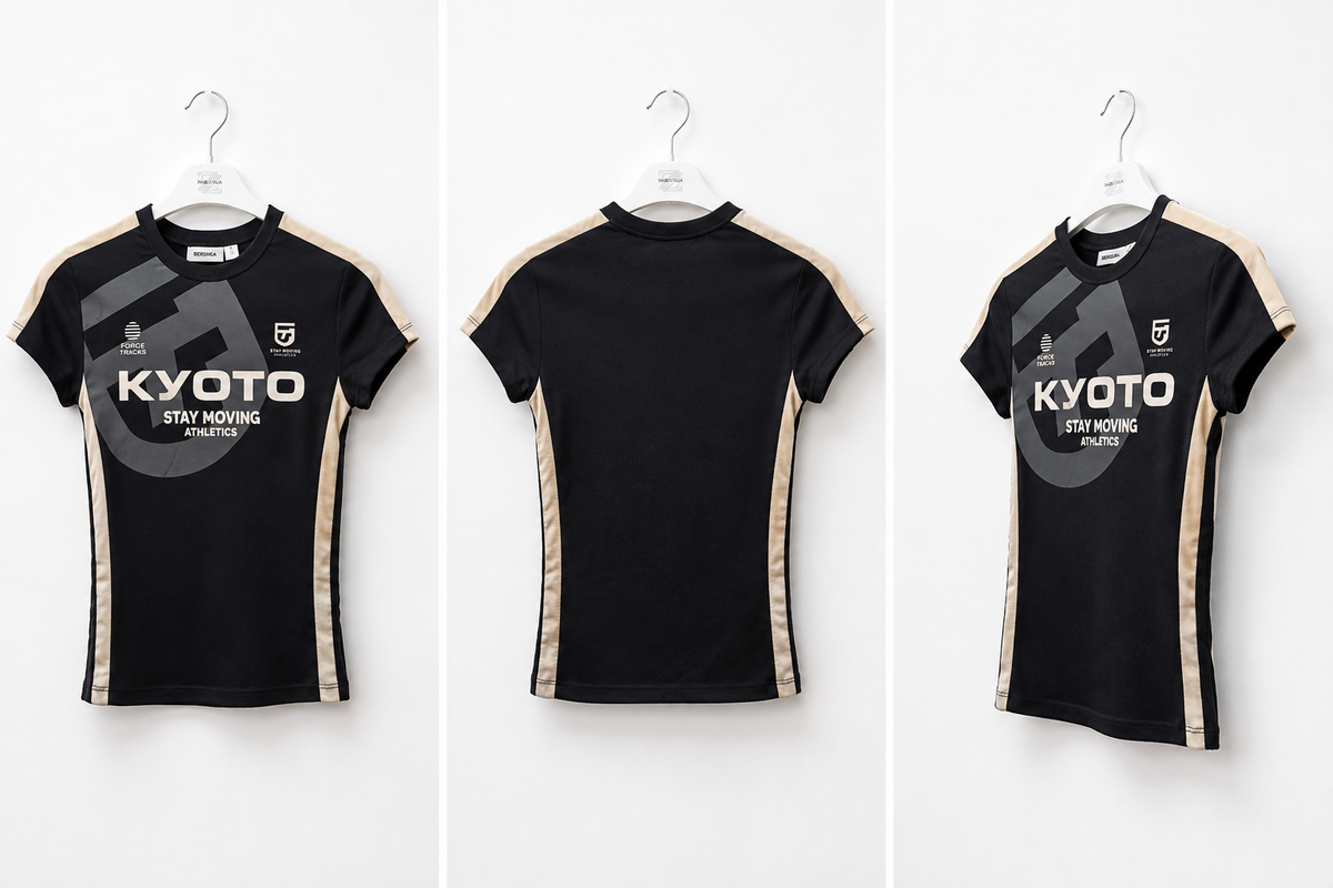 T-shirt Kyōto Stay Moving Athletics nera – Taglia S