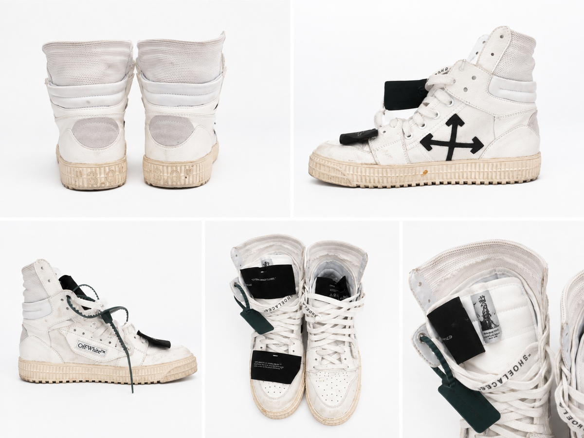 Off-White Vulc 1980 High Top Sneakers Bianche top quality
